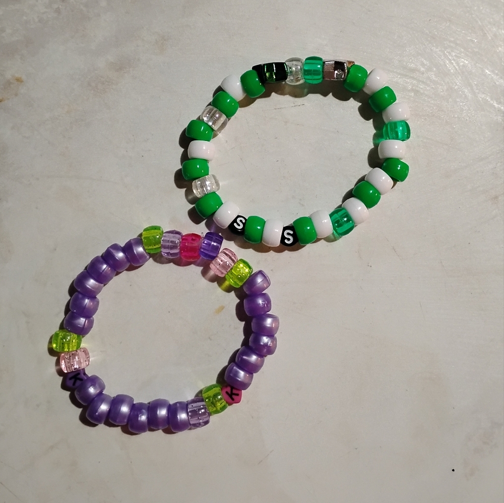 Matching couple bracelets demon slayer themed